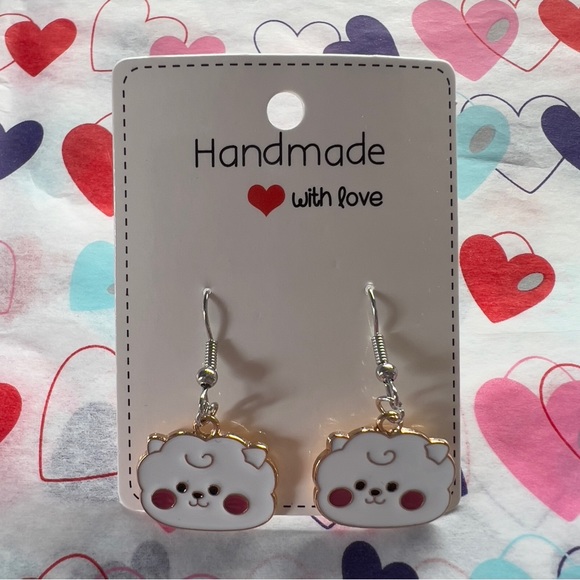 BT21 RJ JIN BTS earrings - Picture 1 of 3